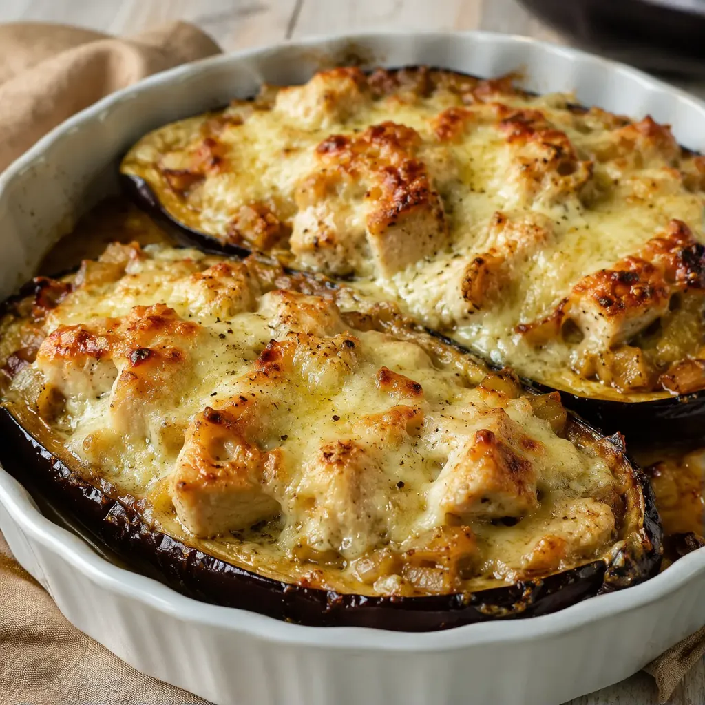 Aubergine au poulet