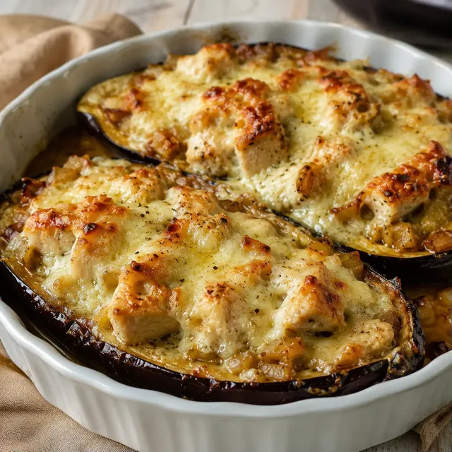 Aubergine au poulet