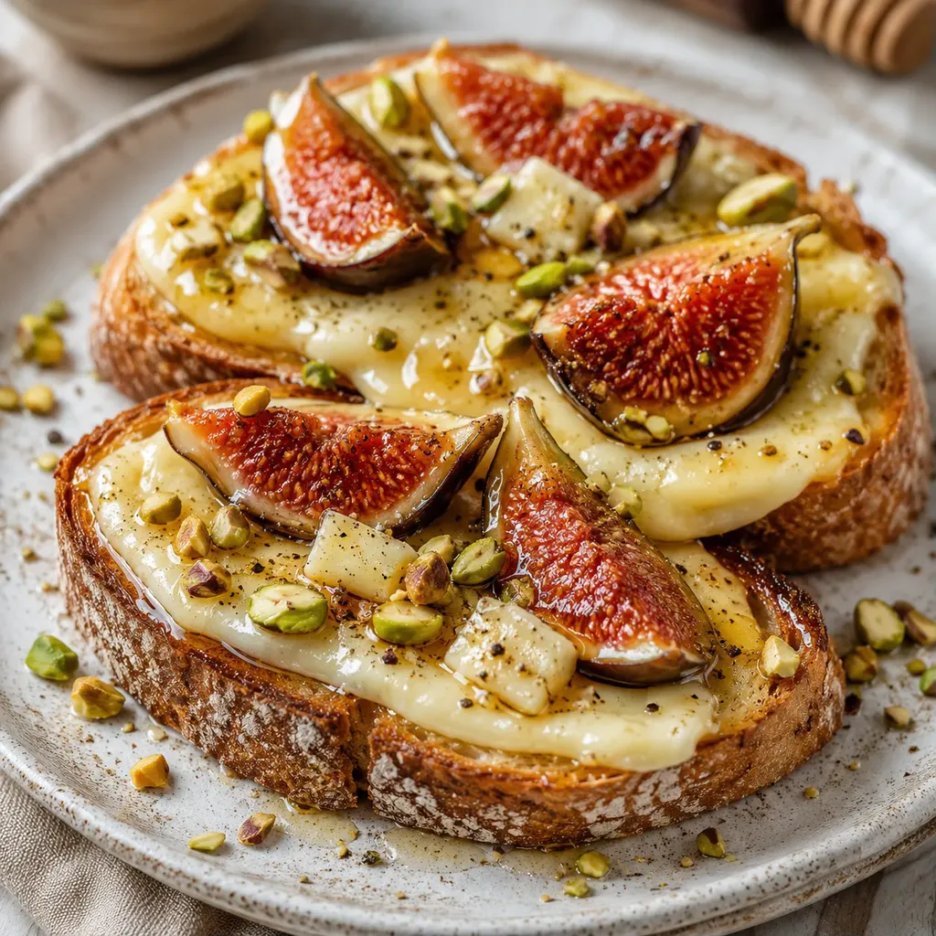 Figues brie miel pistaches