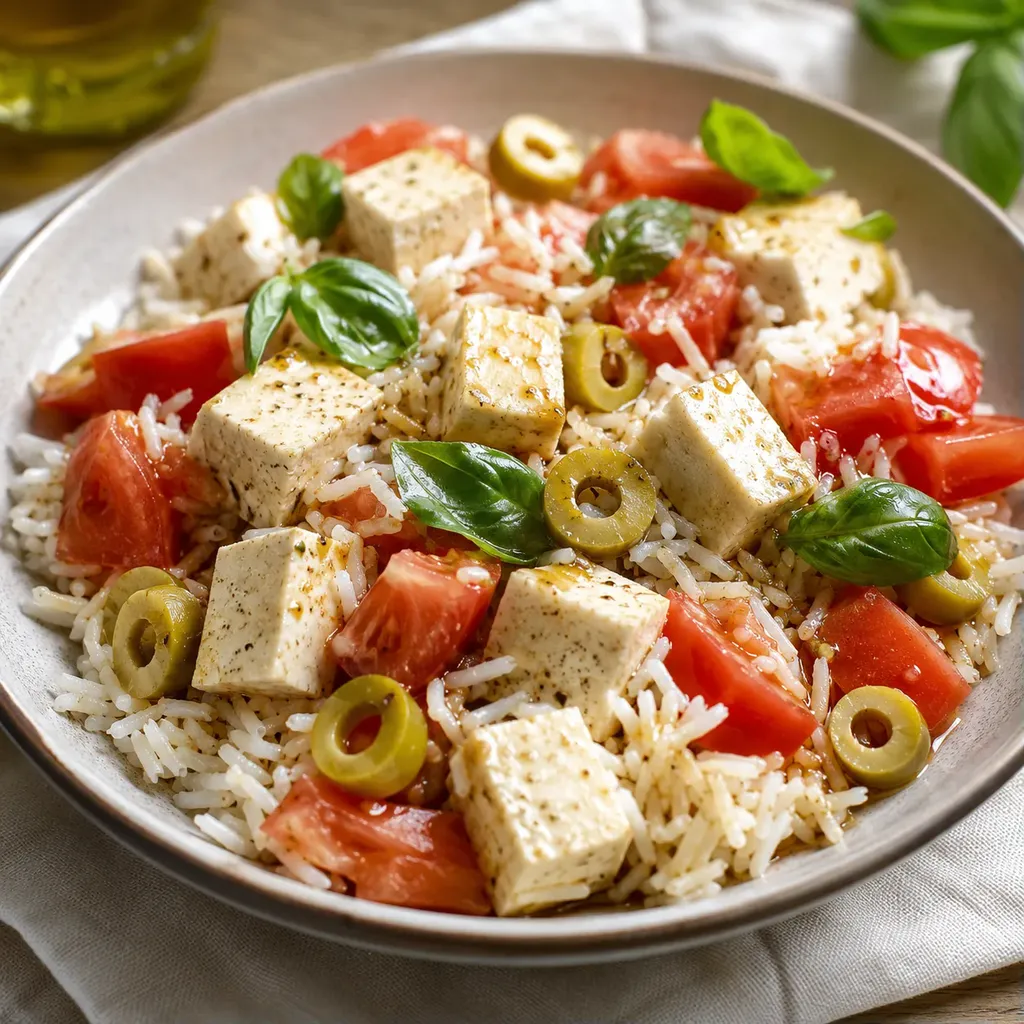 Riz et tofu frais