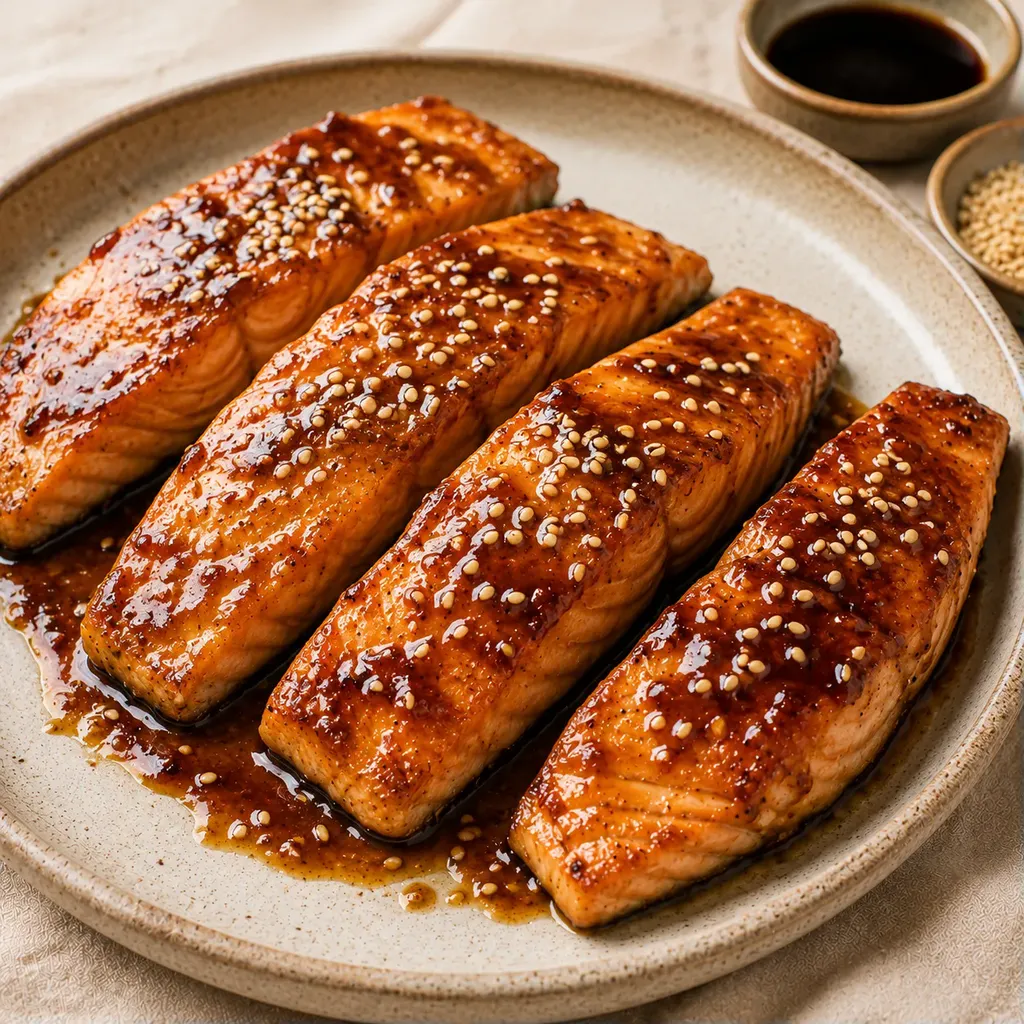 Saumon mariné poêlé
