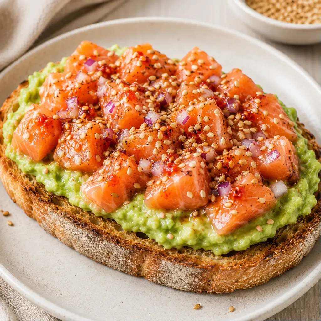 Avocat saumon et sésame