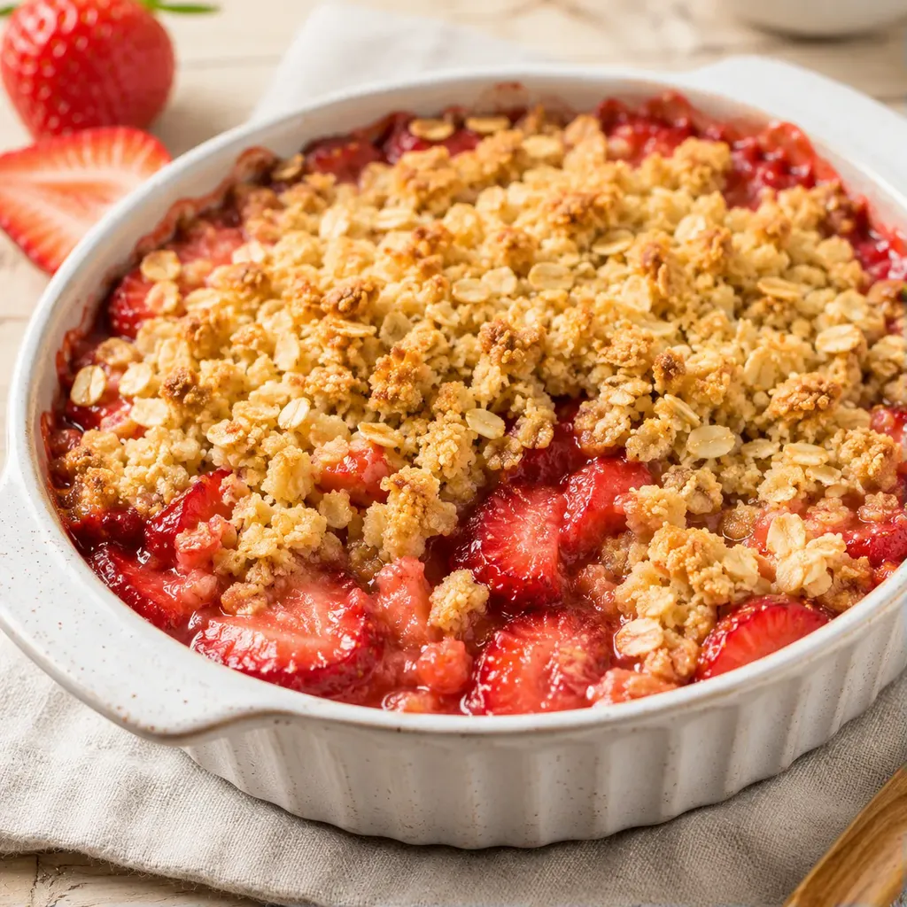 Fraises en crumble