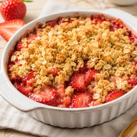 Fraises en crumble