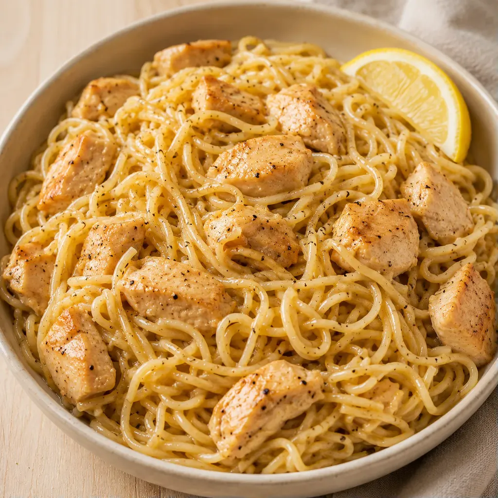 Poulet nouilles gourmandes