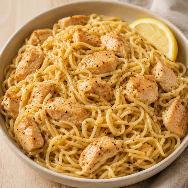 Poulet nouilles gourmandes