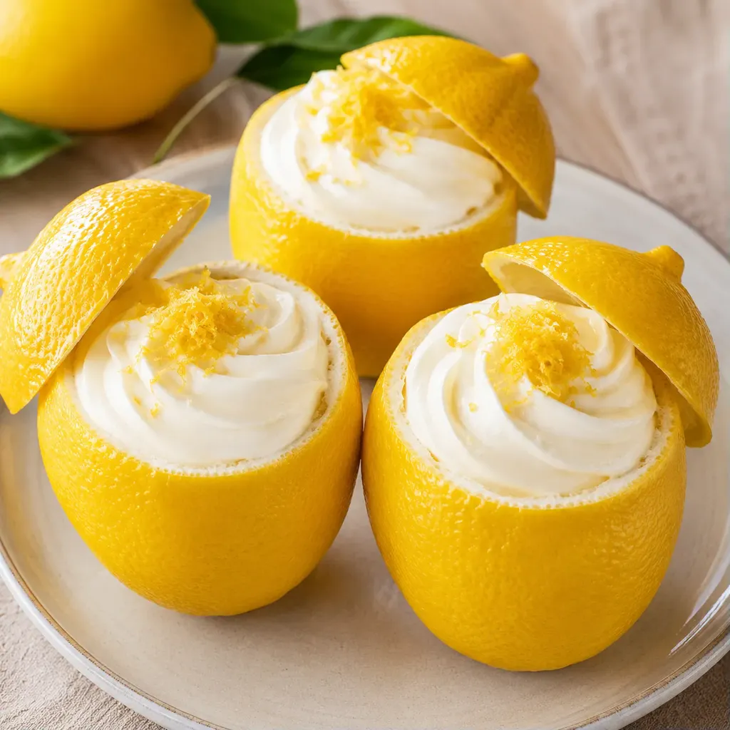 Citrons garnis crème