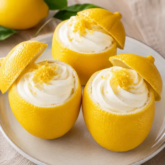 Citrons garnis crème