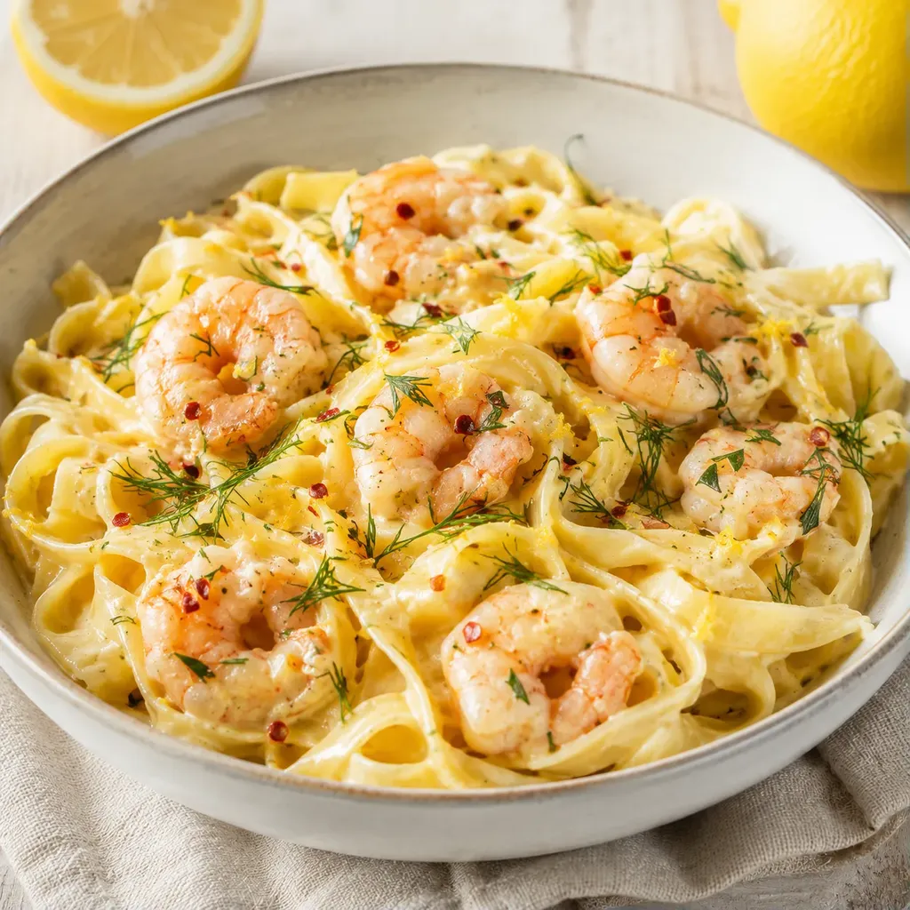 Citron et crevettes