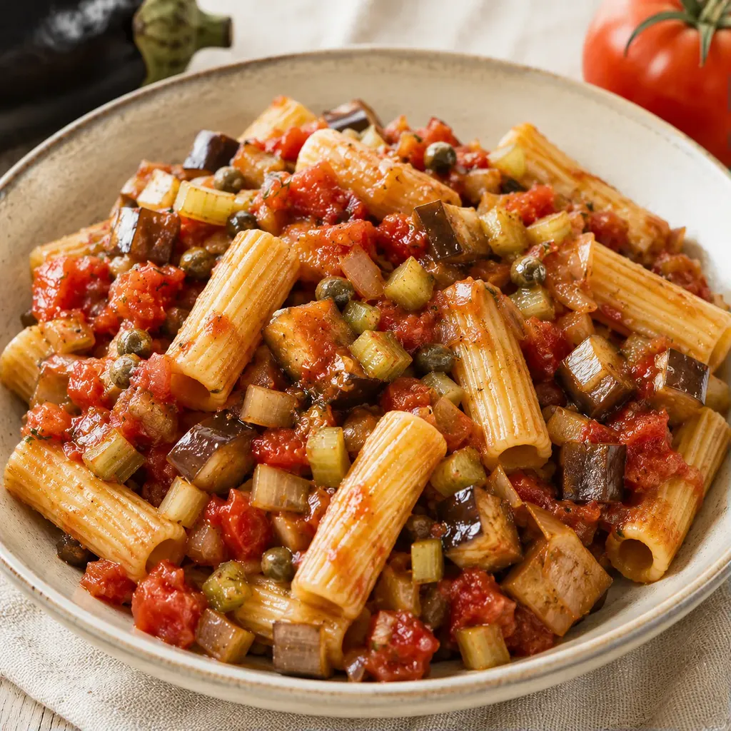 Caponata et rigatonis