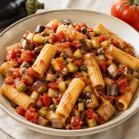 Caponata et rigatonis