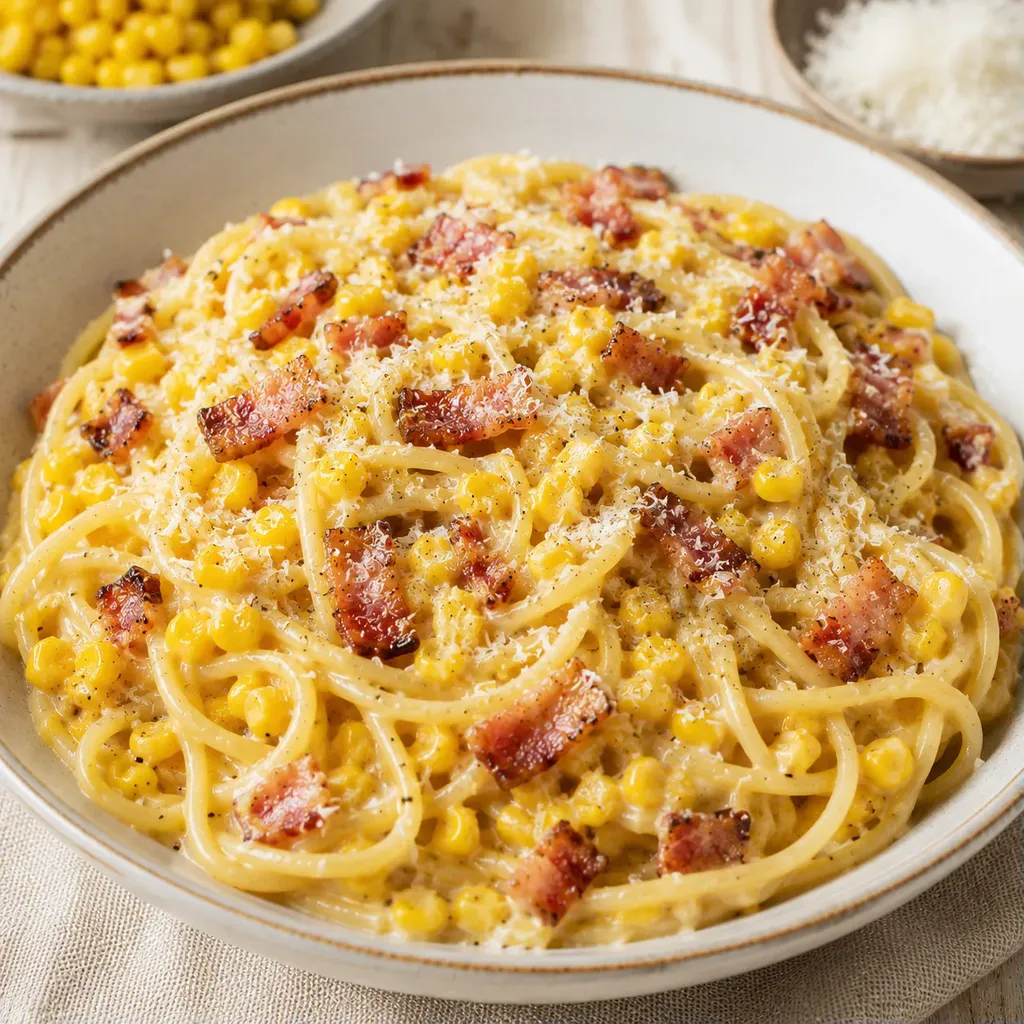 Carbonara et maïs