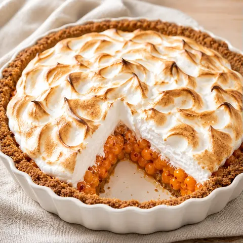 Tarte meringuée dorée