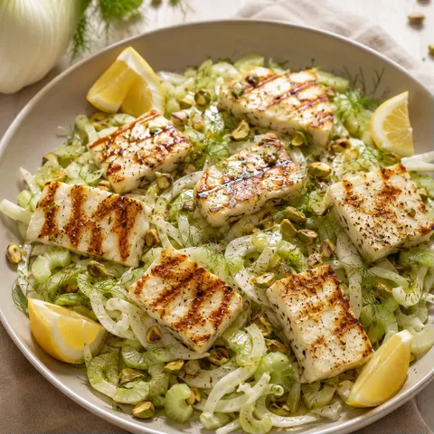 Halloumi et fenouil croquant