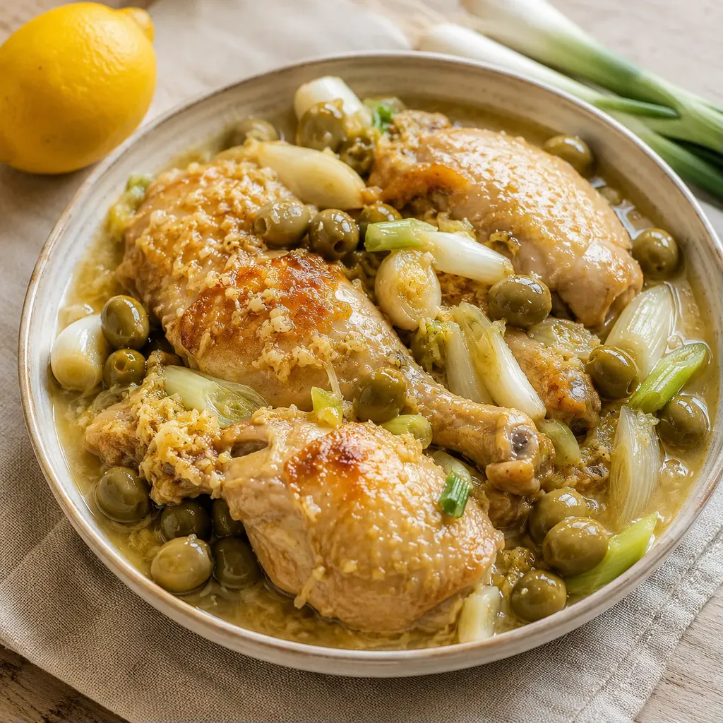Poulet citron olives