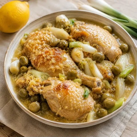 Poulet citron olives