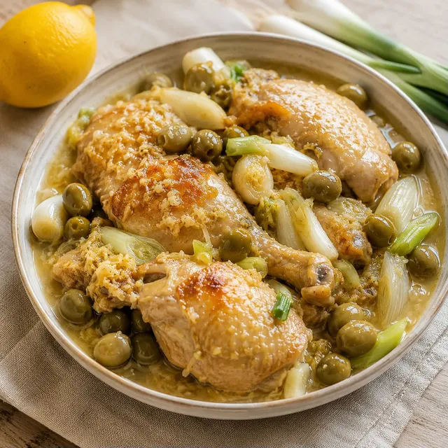 Poulet citron olives