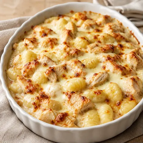 Gnocchis crémeux poulet