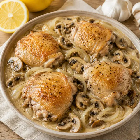 Poulet et champignons