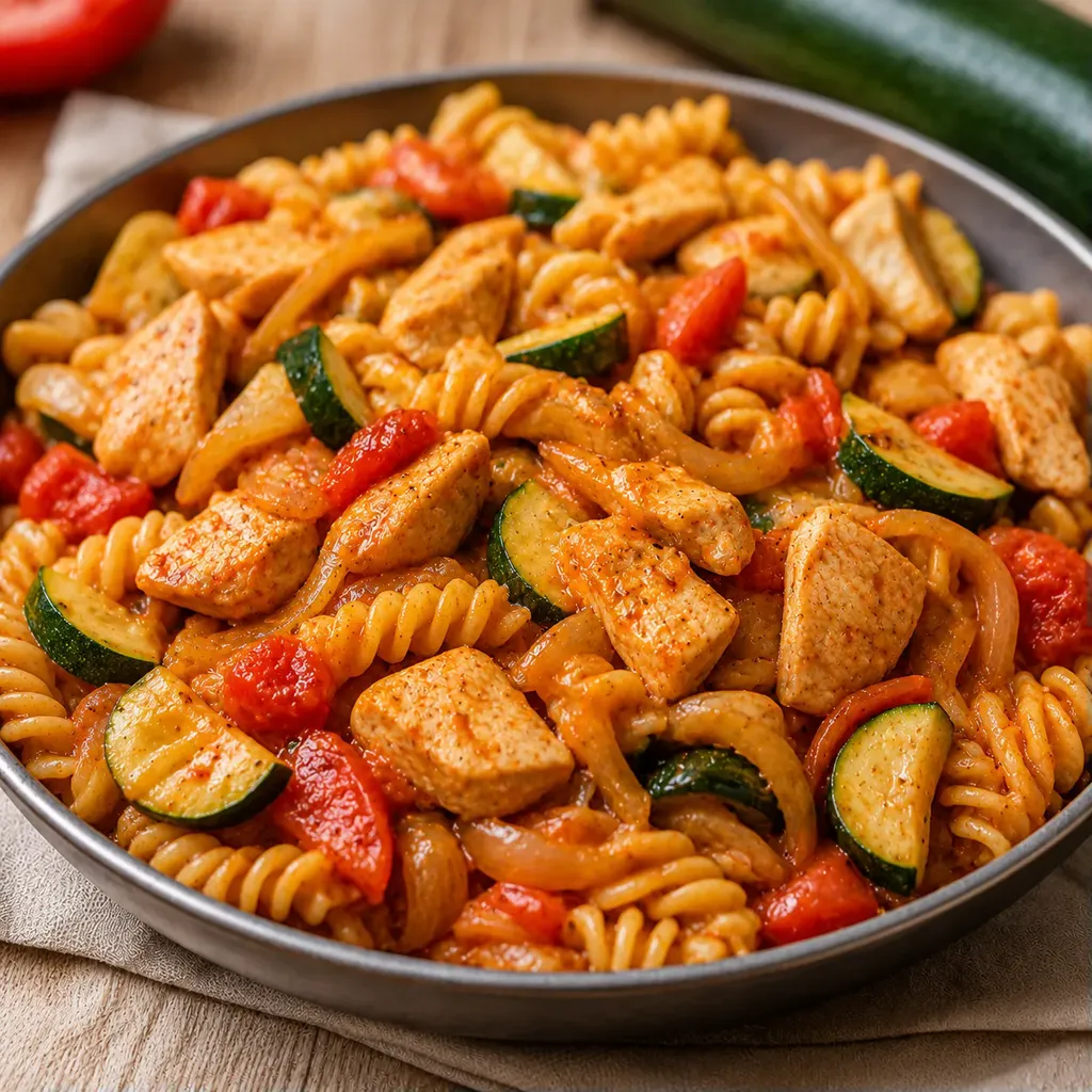 Poulet et courgettes