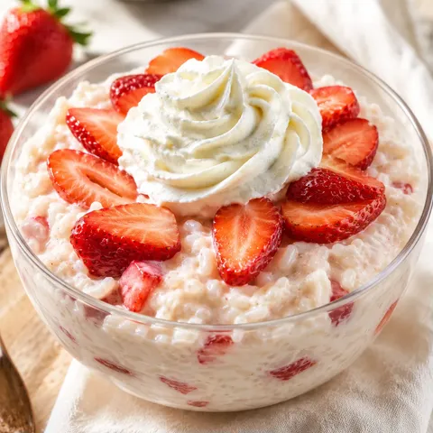 Doux riz lait fraise