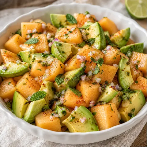 Melon frais concombres menthe
