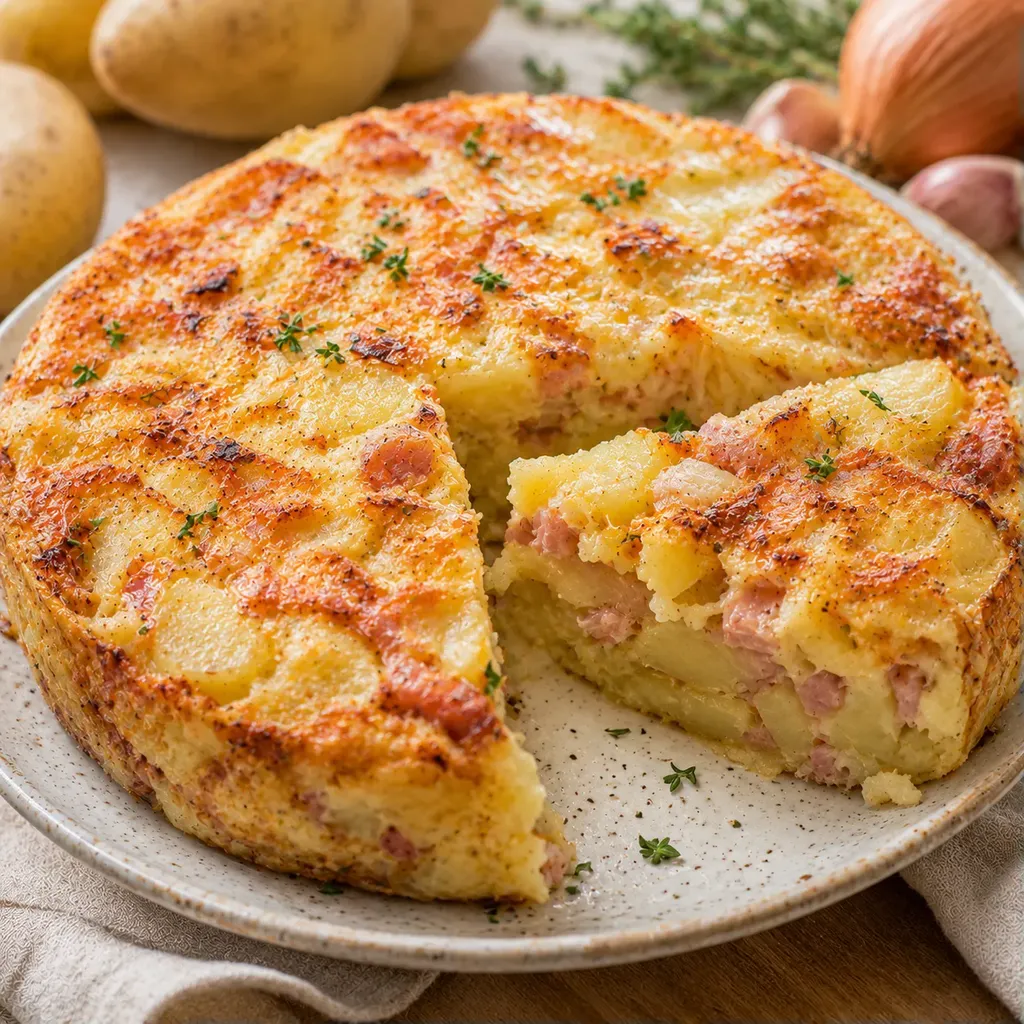 Pommes de terre jambon