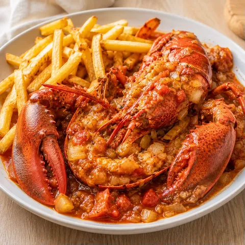 Homard et frites gourmandes