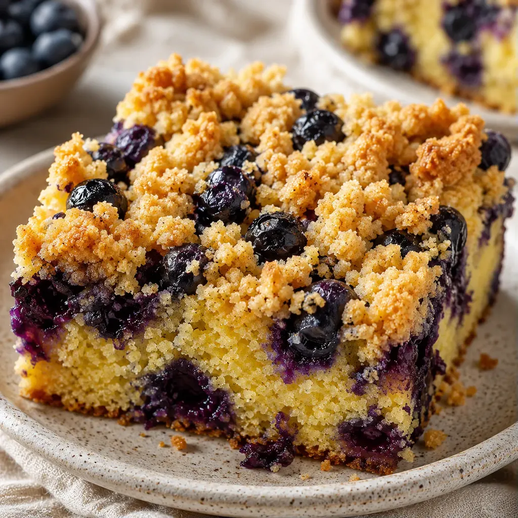 Maïs et crumble bleuets