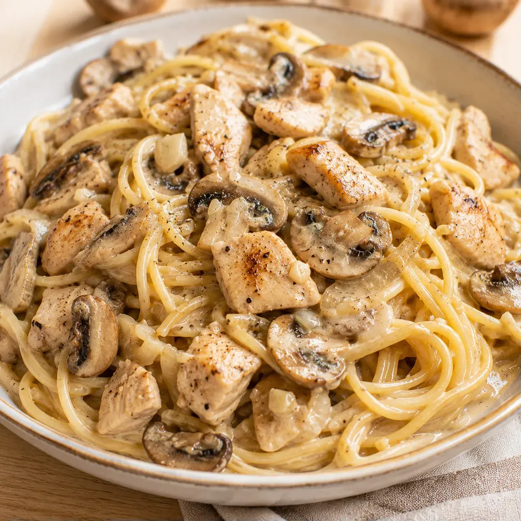 Poulet et champignons