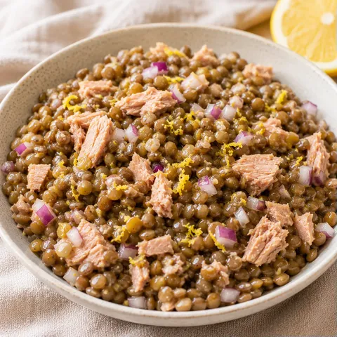 Lentilles thon moutarde