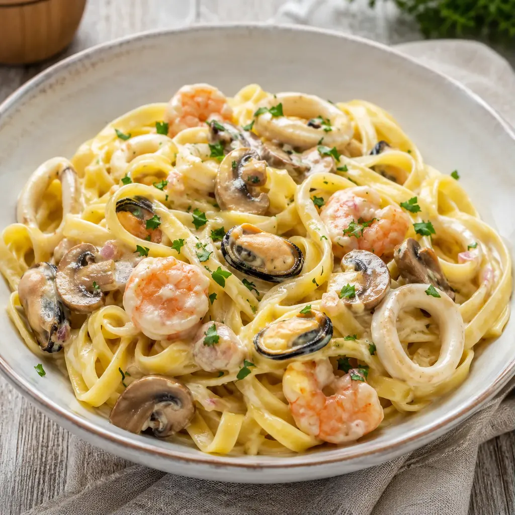 Fruits de mer tagliatelles