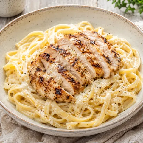 Poulet et pâtes Alfredo