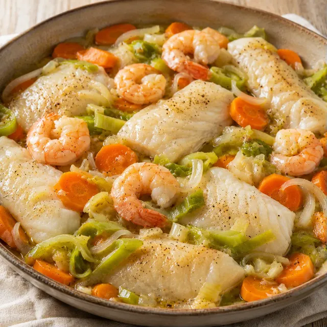 Poissons et crevettes