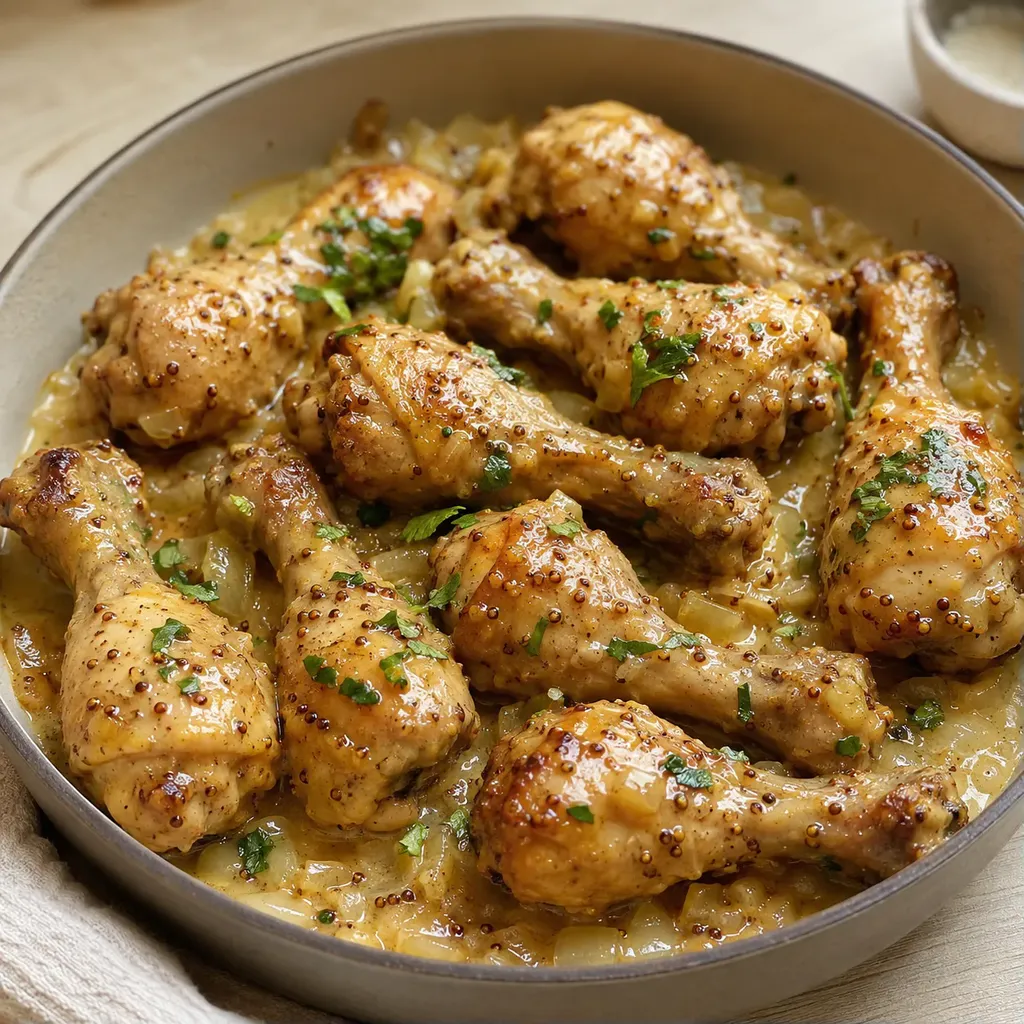 Poulet miel crèmeux