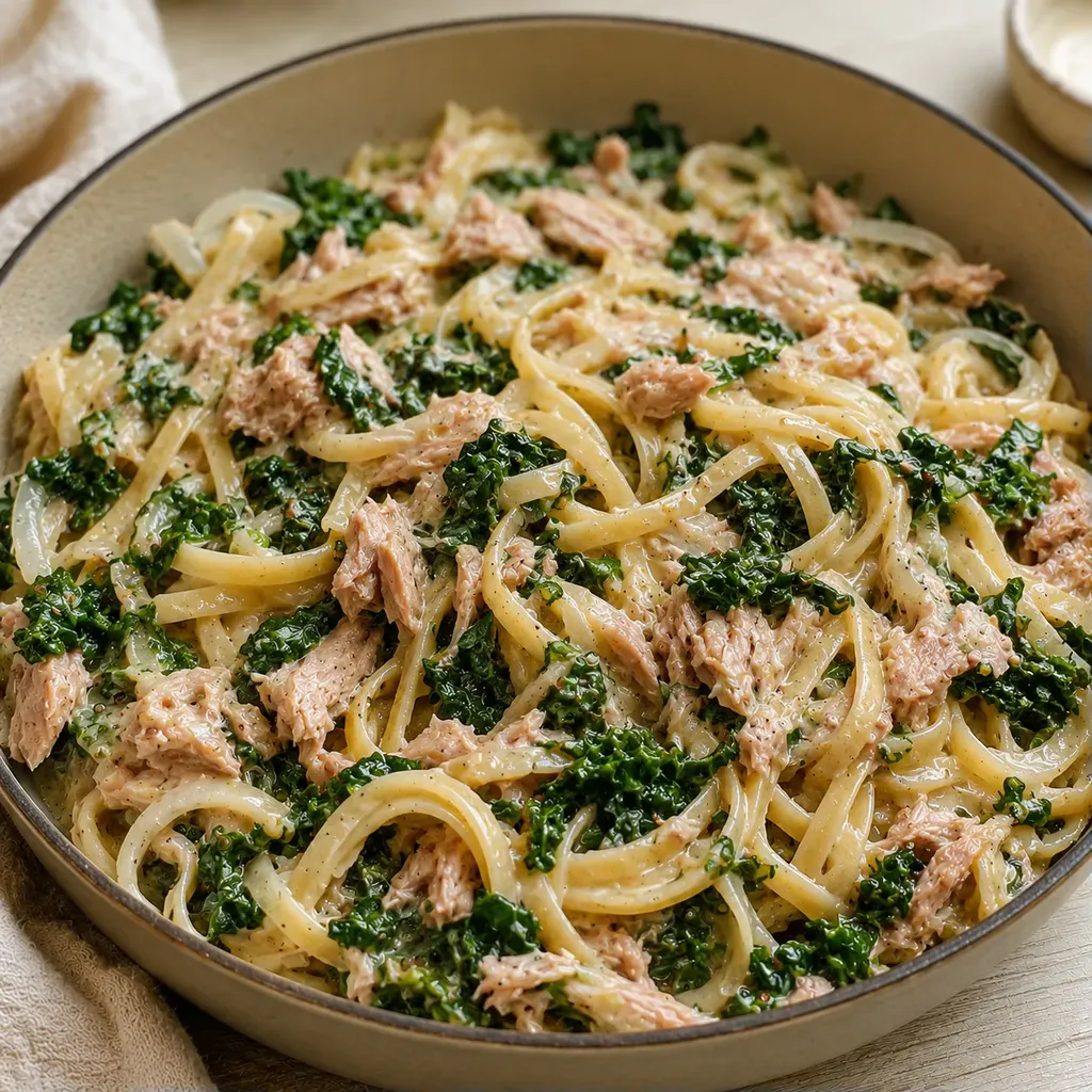 Thon, oignons et kale