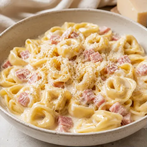 Tortellinis jambon Parmesan