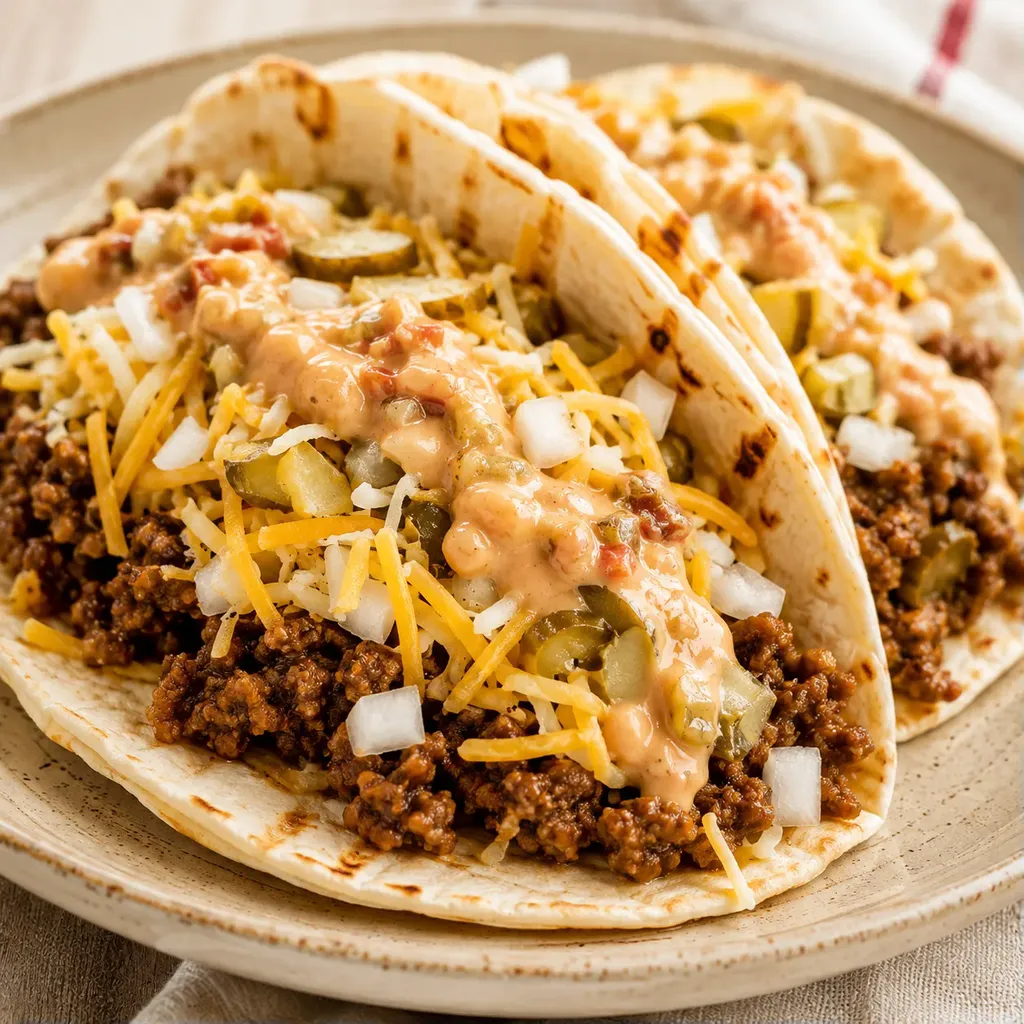 Tacos viande et sauce