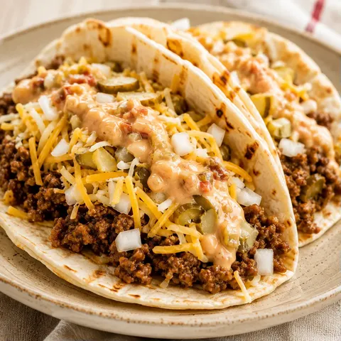 Tacos viande et sauce