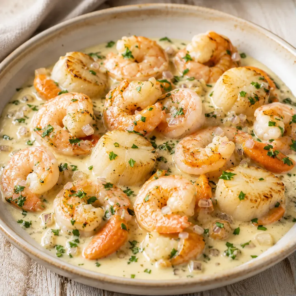 Gambas & Saint-Jacques