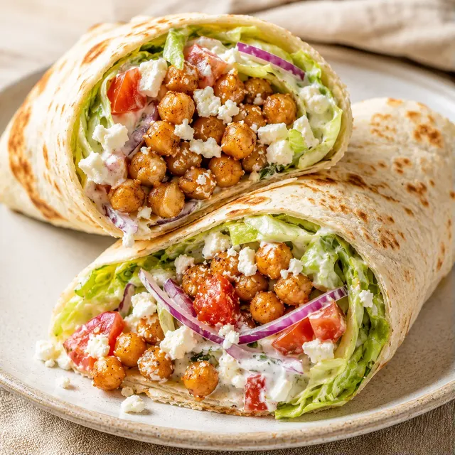 Wraps pois chiches feta