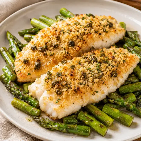 Tilapia et asperges croquantes