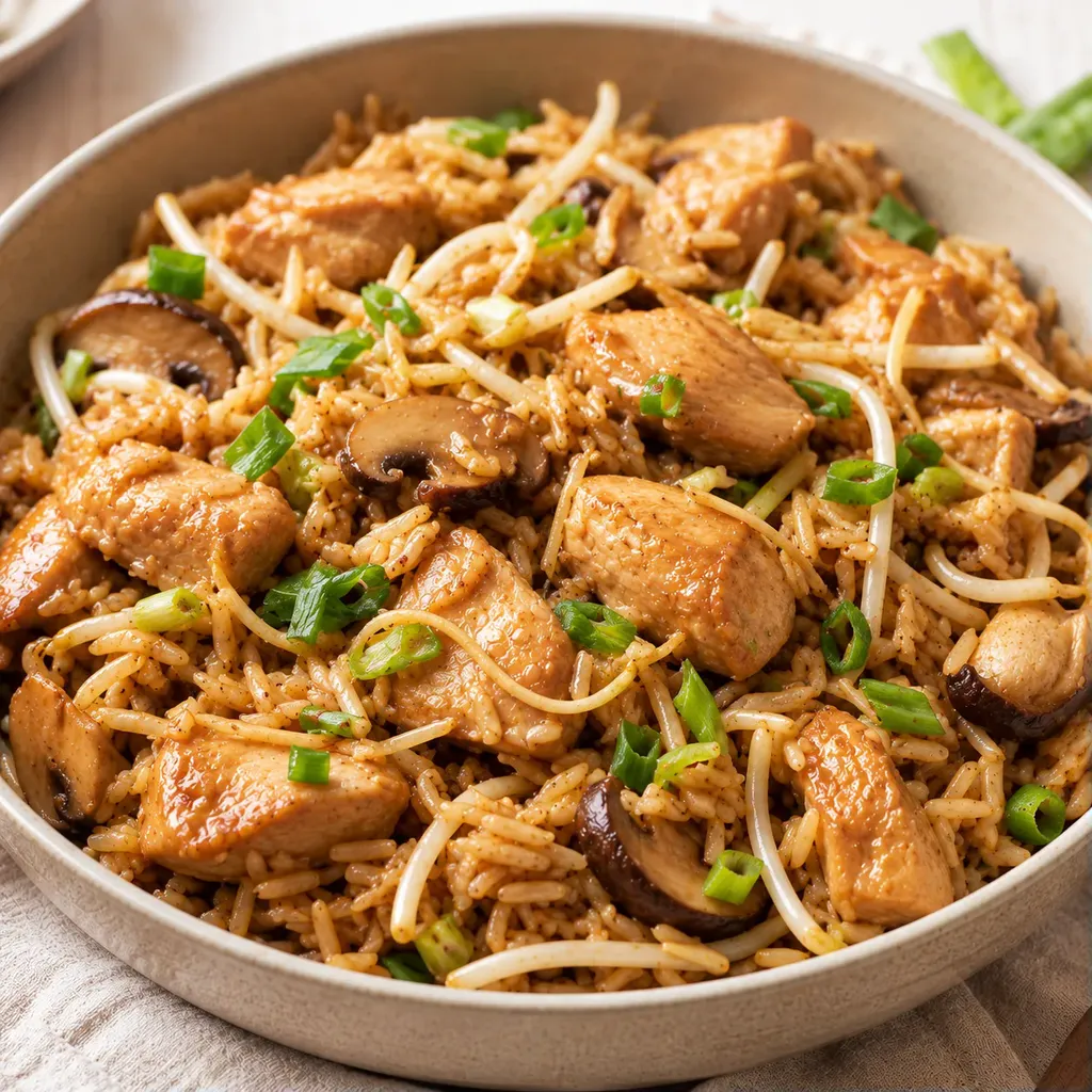 Riz poulet et légumes