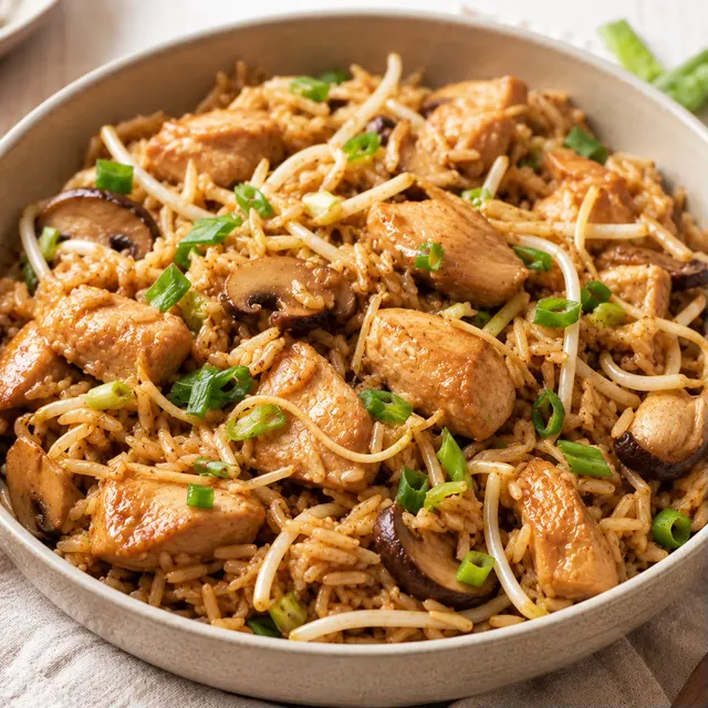 Riz poulet et légumes