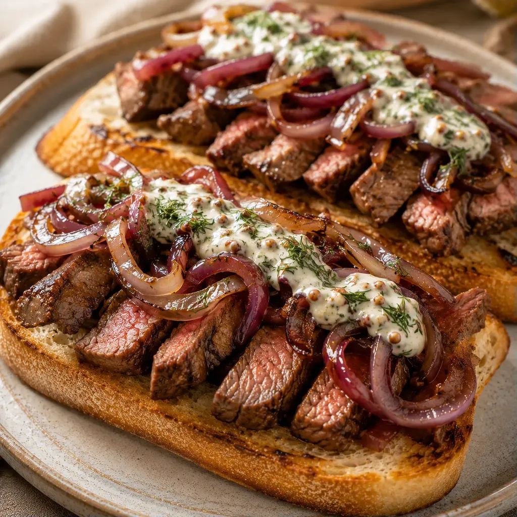 Boeuf caramélisé tartines