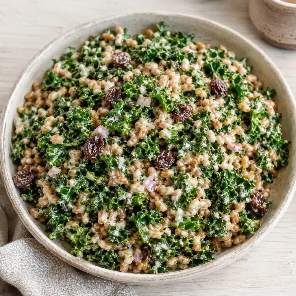 Blé, kale et raisins