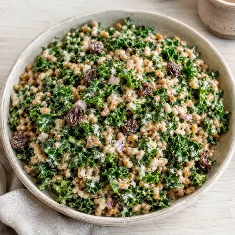 Blé, kale et raisins