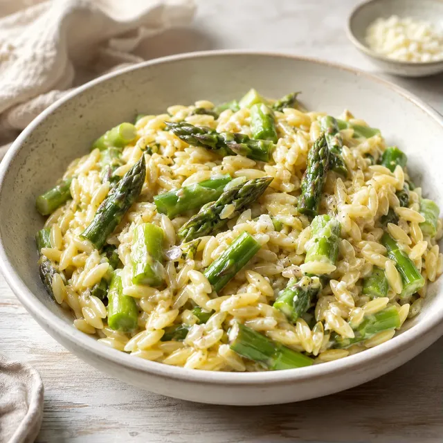 Asperges orzo comté