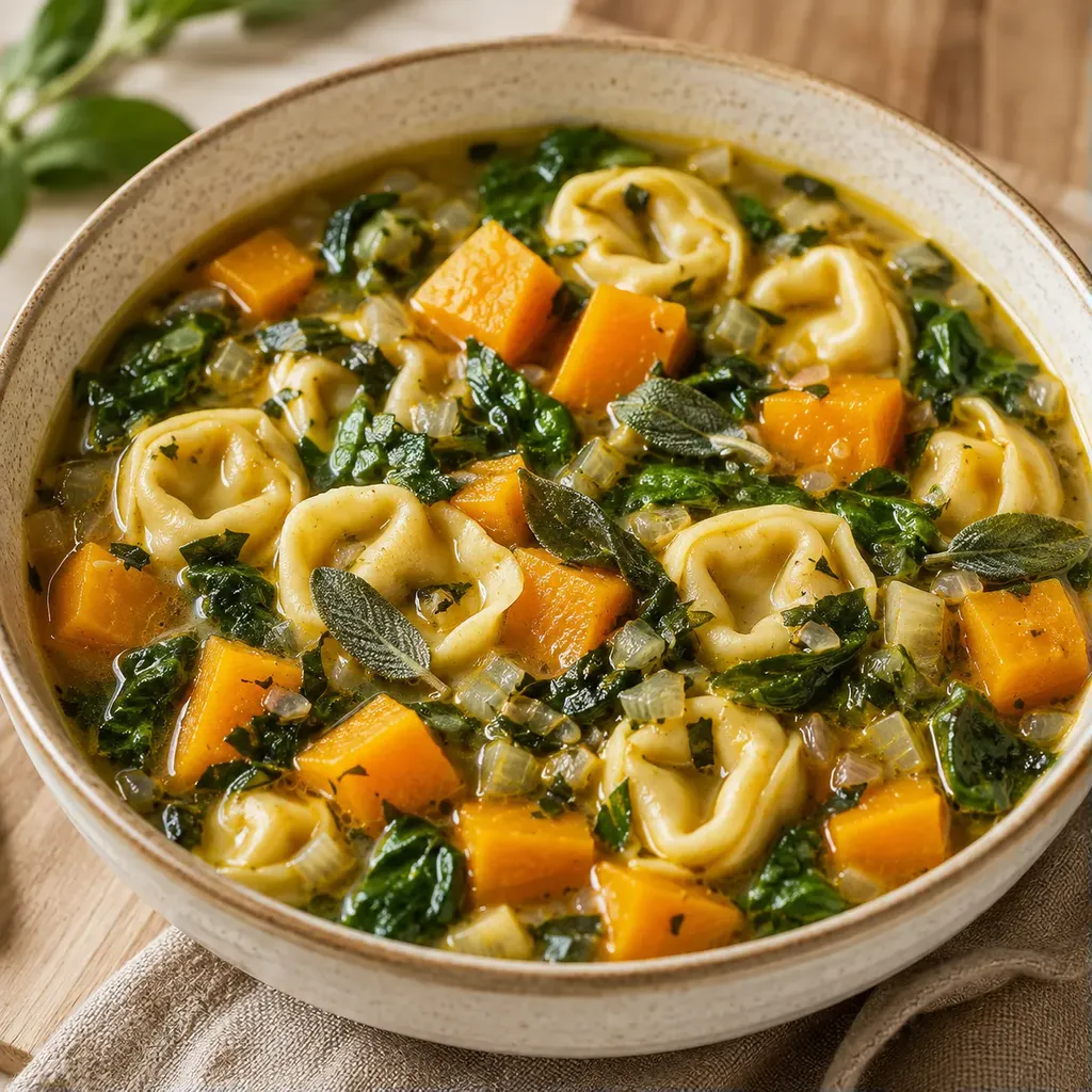 Tortellinis courge épinards