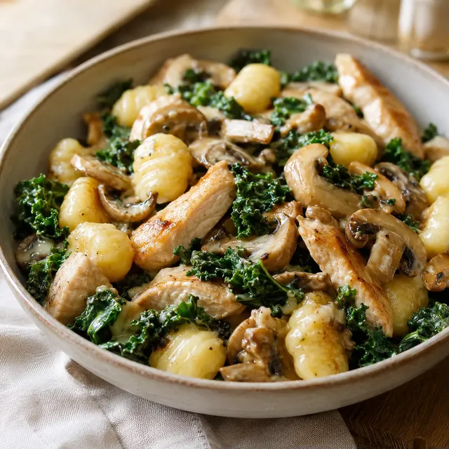Poulet kale gnocchis